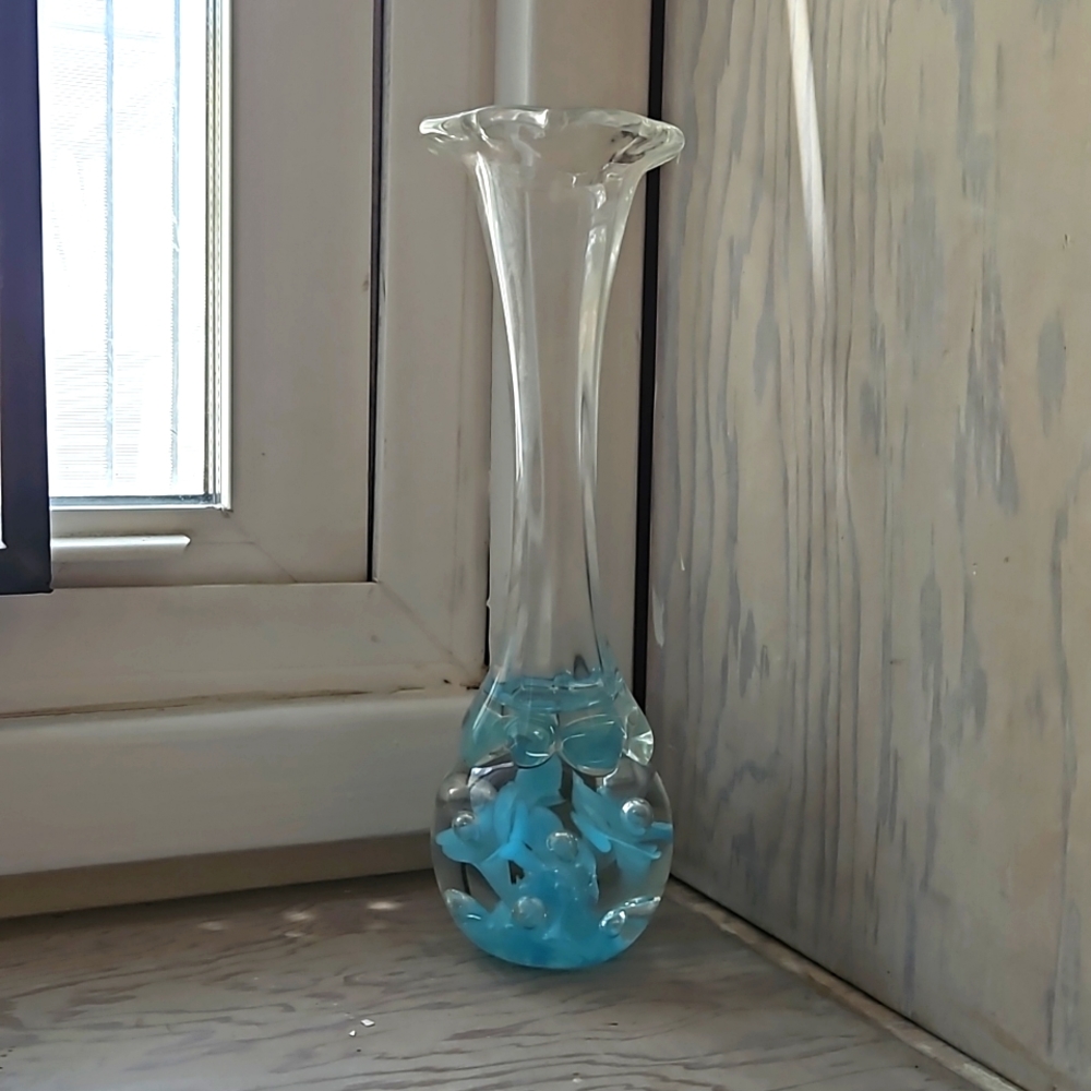 Joe St Clair Paperweight Flower Vase